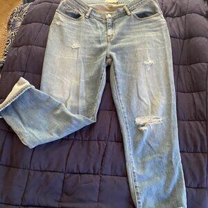 Hatch "THE BOYFRIEND MATERNITY JEAN - DESTROYED LIGHT WASH," Size 29